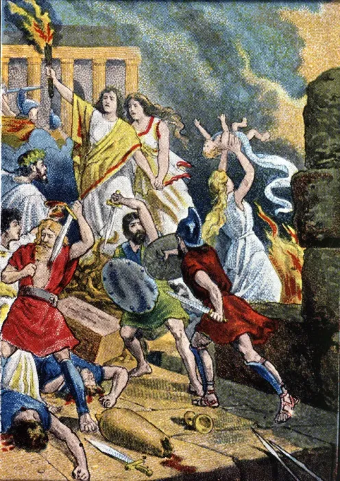 Framed Print : Destruction of Numancia at the siege of the Roman army led by Scipio The African, 133 bC Framed Print : Destruction of Numancia at the siege of the Roman army led by Scipio The African, 133 bC