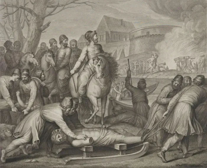 Framed Print : The destruction of pagan gods by Mieszko I of Poland, Late 18th century Framed Print : The destruction of pagan gods by Mieszko I of Poland, Late 18th century