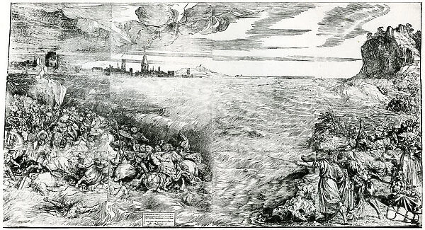 Destruction of Pharaohs Host in the Red Sea, 1549, (1937). Artist: Domenico dalle Greche