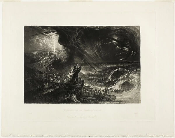 Destruction of the Pharoahs Host, from Illustrations of the Bible, 1833