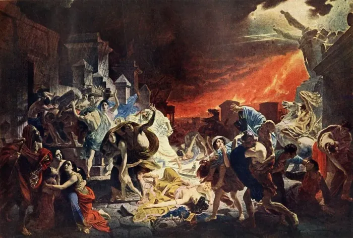 Framed Print : Destruction of Pompeii, 1833, (1939). Creator: Karl Briullov Framed Print : Destruction of Pompeii, 1833, (1939). Creator: Karl Briullov