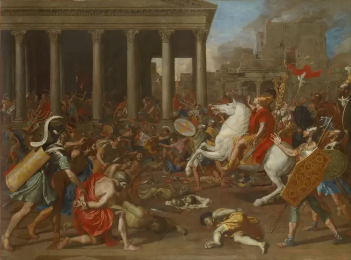 Framed Print : The Destruction of the Temple of Jerusalem by Emperor Titus, 1638. Artist: Poussin, Nicolas (1594-1665) Framed Print : The Destruction of the Temple of Jerusalem by Emperor Titus, 1638. Artist: Poussin, Nicolas (1594-1665)