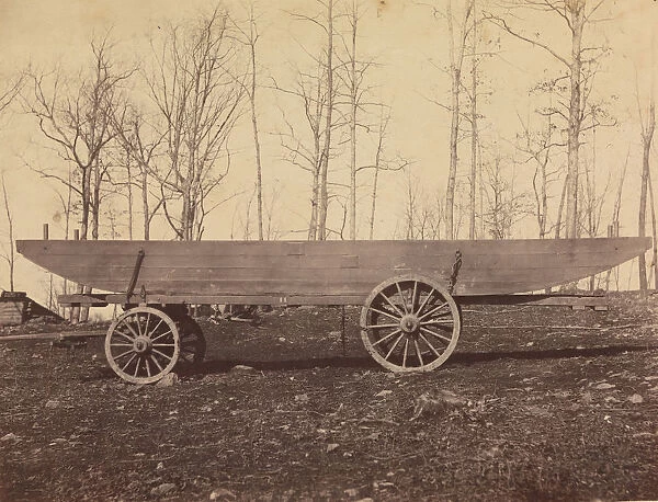 [Detachment of 50th N. Y. Volunteer Engineers, Pontoon Wagon and Saddle Boat], ca. 1864
