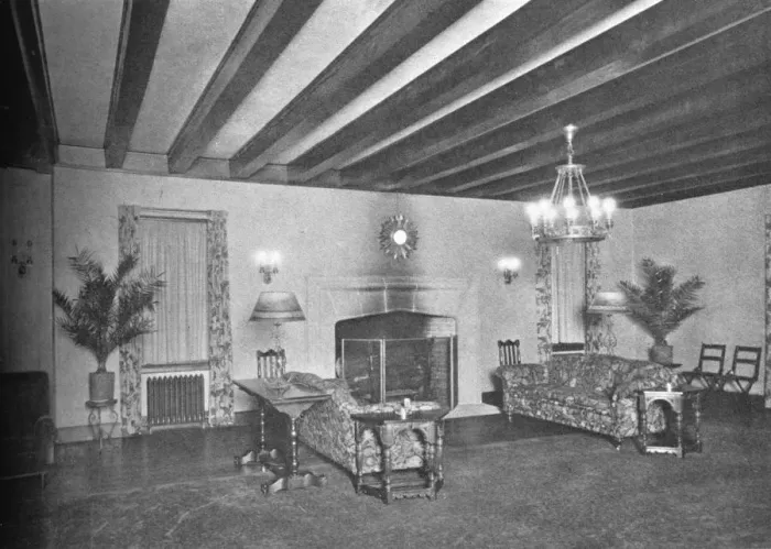 Framed Print : Detail, living room, Bonnie Briar Country Club, Larchmont, New York, 1925 Framed Print : Detail, living room, Bonnie Briar Country Club, Larchmont, New York, 1925