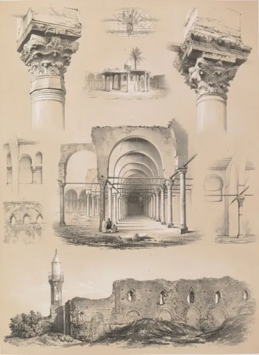 Framed Print : Details, mosquee d Amrou, au Kaire, 1843 Framed Print : Details, mosquee d Amrou, au Kaire, 1843