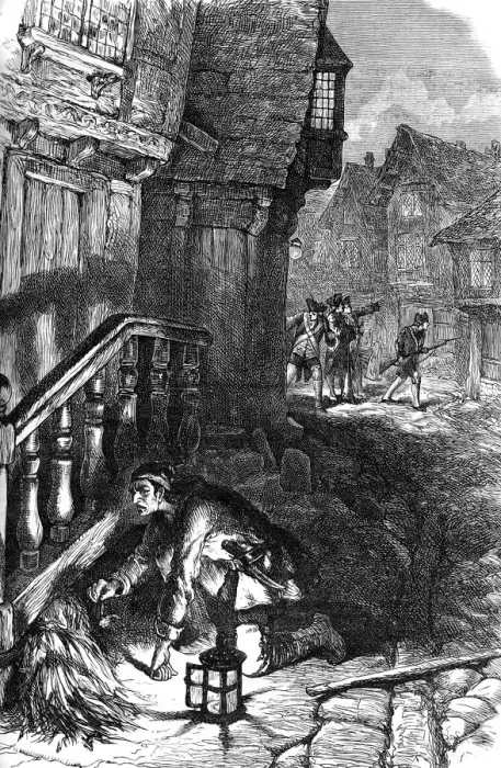 Framed Print : Detection of an incendiary, American Revolutionary War, c1776 (c1880) Framed Print : Detection of an incendiary, American Revolutionary War, c1776 (c1880)