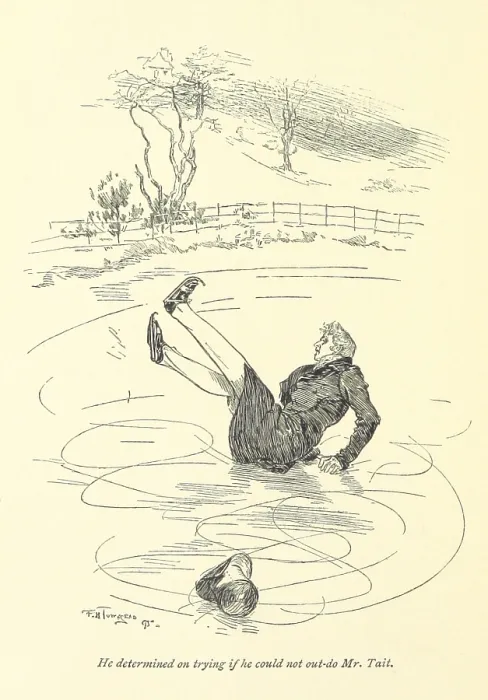 Framed Print : He determined on trying if he could not out-do Mr. Tait, 1896. Creator: Frederick Henry Townsend Framed Print : He determined on trying if he could not out-do Mr. Tait, 1896. Creator: Frederick Henry Townsend