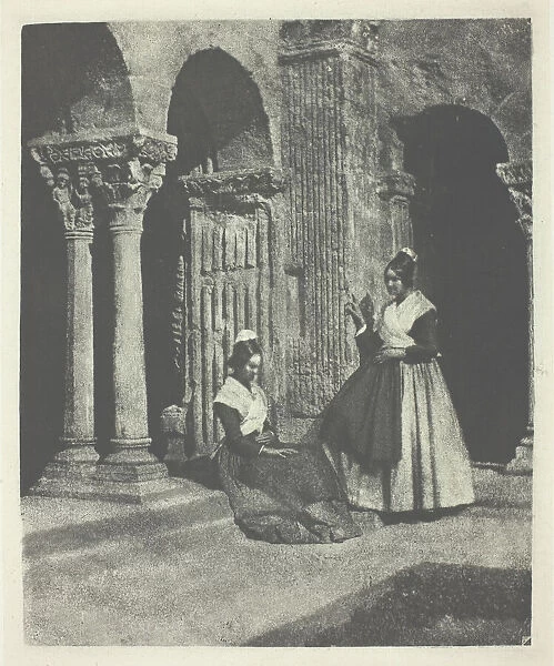 Deux arlesiennes dans le cloitre de Saint-Trophime d'Arles, c. 1854, printed 1982