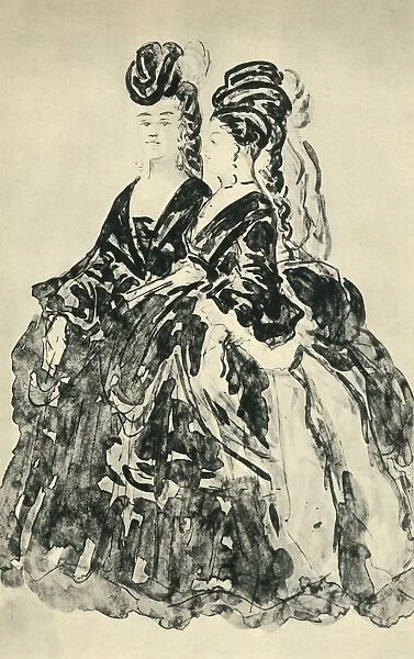 Deux Lorettes, mid-late 19th century, (1943). Creator: Constantin Guys
