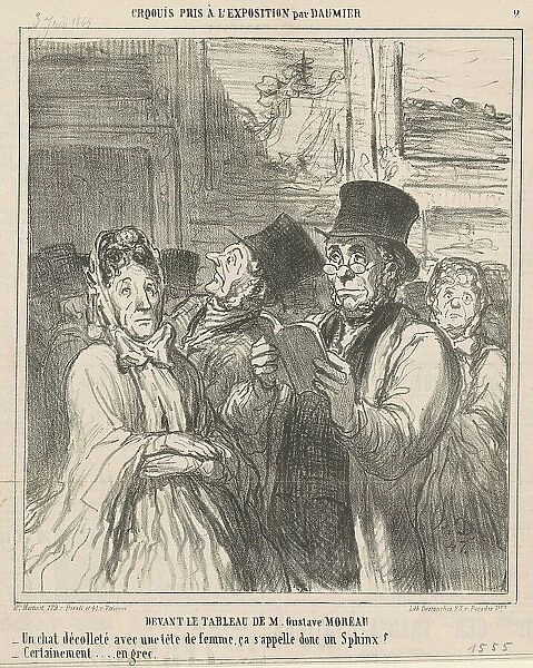 Devant le tableau de M. G. Moreau, 19th century. Creator: Honore Daumier