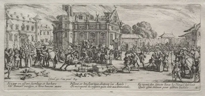 Framed Print : Devastation of a Monastery. Creator: Jacques Callot (French, 1592-1635) Framed Print : Devastation of a Monastery. Creator: Jacques Callot (French, 1592-1635)