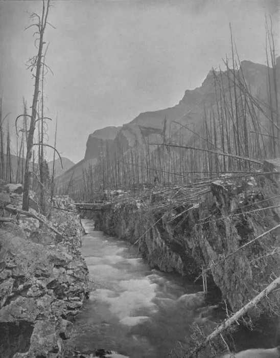 Framed Print : Devils Canyon, Banff, N. W. T. Canada, c1897. Creator: Unknown Framed Print : Devils Canyon, Banff, N. W. T. Canada, c1897. Creator: Unknown