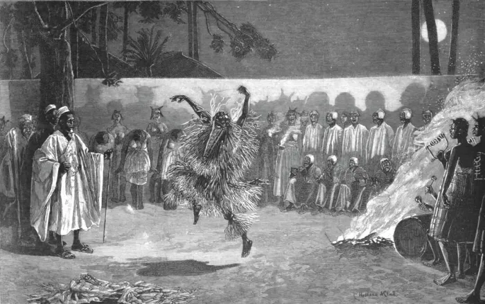 Framed Print : The Devils Dance on the West Coast of Africa, 1890. Creator: Unknown Framed Print : The Devils Dance on the West Coast of Africa, 1890. Creator: Unknown