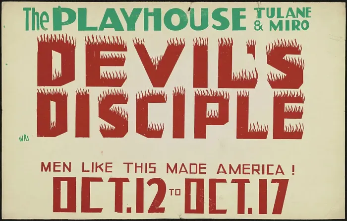 Framed Print : Devil's Disciple, New Orleans, 1937. Creator: Unknown Framed Print : Devil's Disciple, New Orleans, 1937. Creator: Unknown