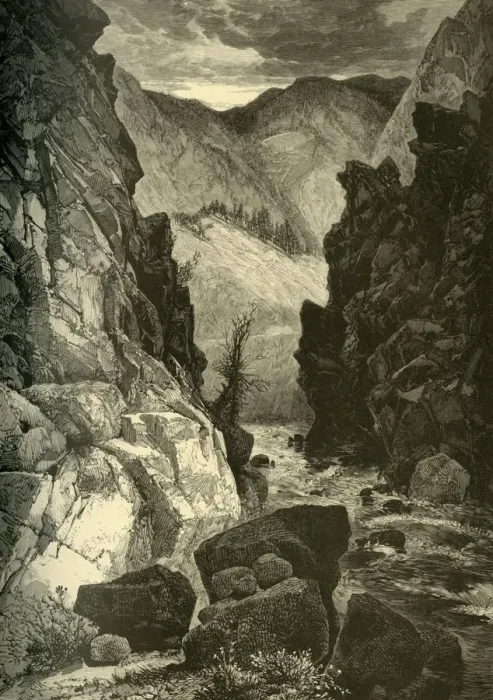 Framed Print : Devils Gate, Weber Canon, 1874. Creator: John Filmer Framed Print : Devils Gate, Weber Canon, 1874. Creator: John Filmer