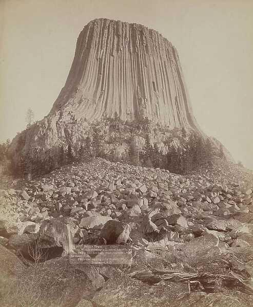 Devil's Tower From West side showing millions of tons of fallen rock Tower 800... 1890. Creator: John C. H. Grabill