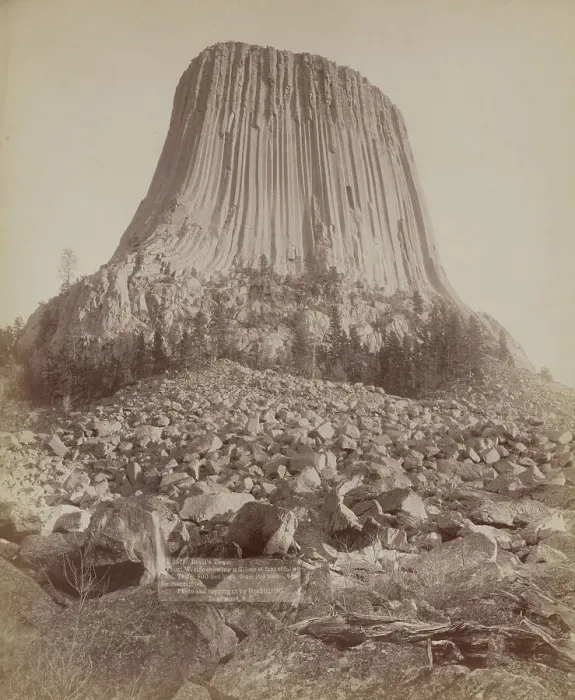 Framed Print : Devil's Tower From West side showing millions of tons of fallen rock Tower 800... 1890. Creator: John C. H. Grabill Framed Print : Devil's Tower From West side showing millions of tons of fallen rock Tower 800... 1890. Creator: John C. H. Grabill