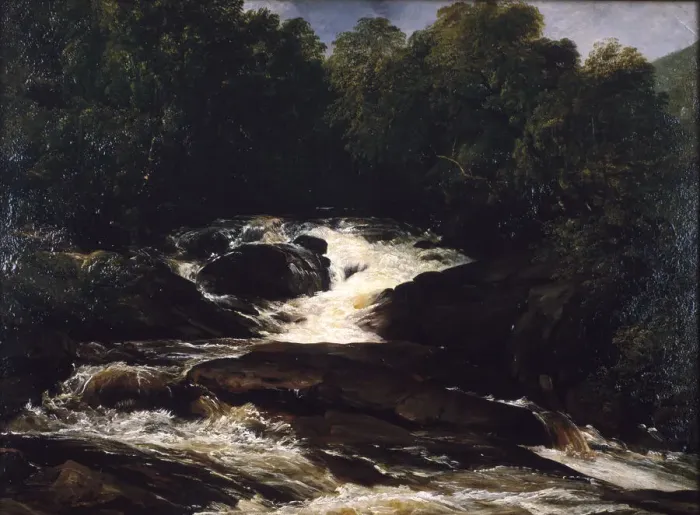 Framed Print : A Devonshire Stream, 1860. Artist: Frederick Richard Lee Framed Print : A Devonshire Stream, 1860. Artist: Frederick Richard Lee
