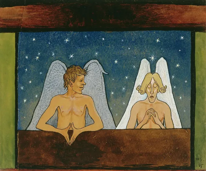 Framed Print : Devotion, 1895. Creator: Hugo Simberg Framed Print : Devotion, 1895. Creator: Hugo Simberg