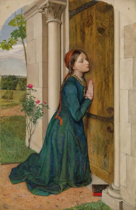 Framed Print : The Devout Childhood of St. Elizabeth of Hungary, between 1851 and 1852. Creator: Charles Allston Collins Framed Print : The Devout Childhood of St. Elizabeth of Hungary, between 1851 and 1852. Creator: Charles Allston Collins