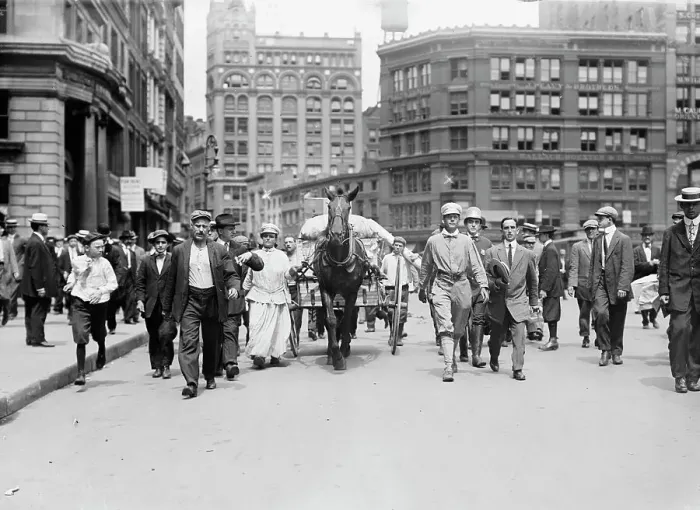 Framed Print : D.H. Woolf and wife arriving in N.Y.C. 1910. Creator: Bain News Service Framed Print : D.H. Woolf and wife arriving in N.Y.C. 1910. Creator: Bain News Service