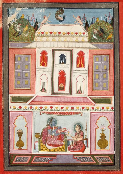 Framed Print : Dhanashri Ragini, First Wife of Dipak Raga, Folio from a Ragamala (Garland of Melodies), c1700. Creator: Unknown Framed Print : Dhanashri Ragini, First Wife of Dipak Raga, Folio from a Ragamala (Garland of Melodies), c1700. Creator: Unknown
