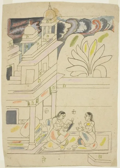 Framed Print : Dhanasri Ragini, 18th century. Creator: Unknown Framed Print : Dhanasri Ragini, 18th century. Creator: Unknown