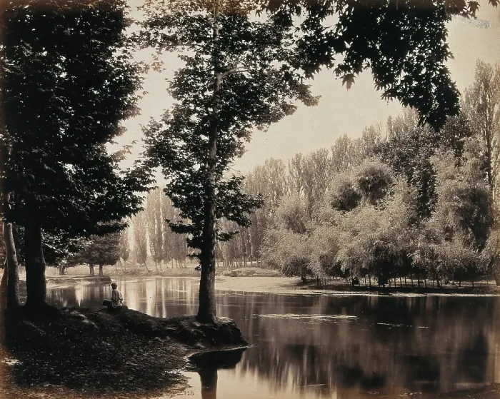 Framed Print : The Dhul canal, Kashmir, India, c1860s. Creator: Samuel Bourne Framed Print : The Dhul canal, Kashmir, India, c1860s. Creator: Samuel Bourne