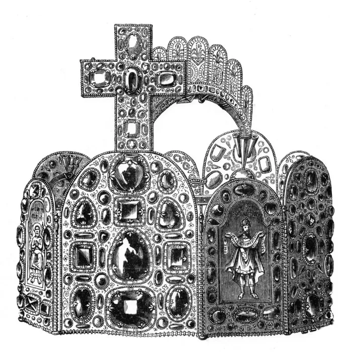 Framed Print : The diadem of Charlemagne, c8th century, (1870) Framed Print : The diadem of Charlemagne, c8th century, (1870)
