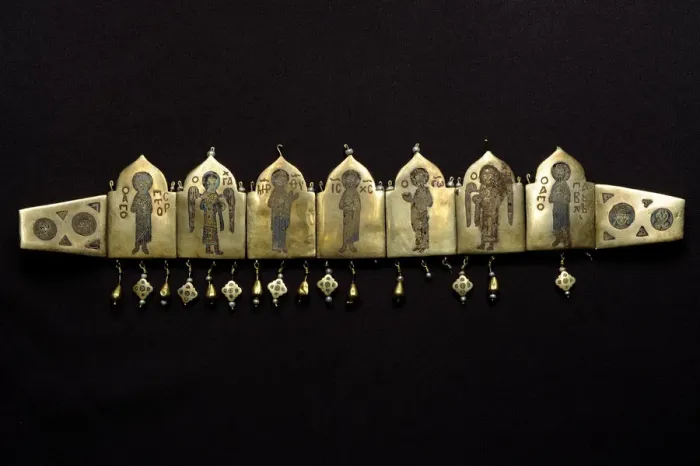 Framed Print : Diadem with the Deesis, 12th century. Artist: Anonymous