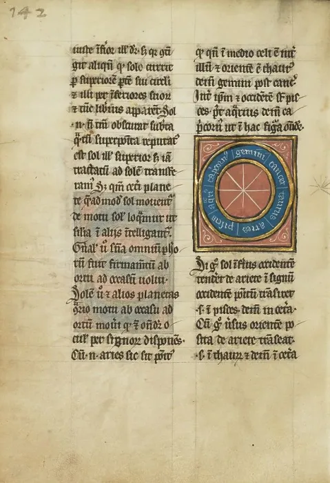 Framed Print : Diagram with Seven Signs of the Zodiac; De Natura Avium; De Pastoribus et Ovibus, 1277 or after. Creator: Unknown Framed Print : Diagram with Seven Signs of the Zodiac; De Natura Avium; De Pastoribus et Ovibus, 1277 or after. Creator: Unknown