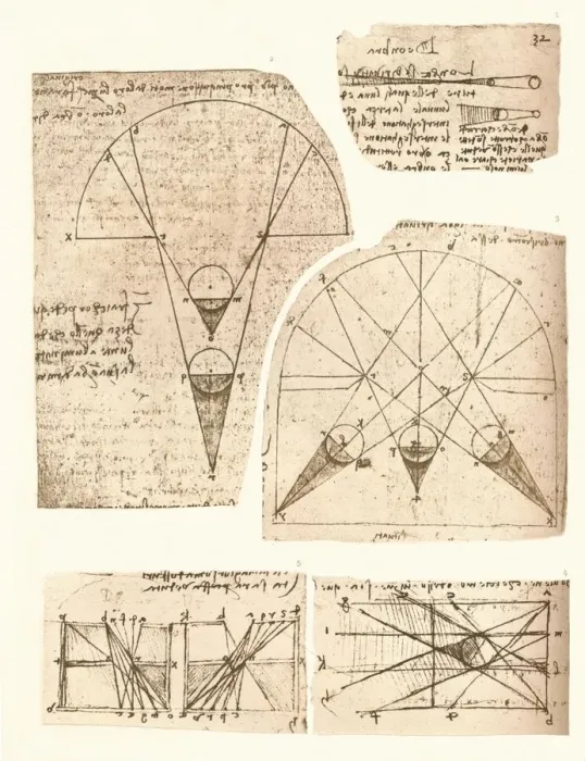 Framed Print : Five diagrams illustrating the theory of light and shade, c1472-c1519 (1883). Artist: Leonardo da Vinci Framed Print : Five diagrams illustrating the theory of light and shade, c1472-c1519 (1883). Artist: Leonardo da Vinci