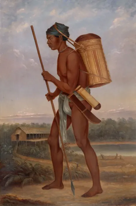 Framed Print : Diak Man, ca. 1893. Creator: Antonio Zeno Shindler Framed Print : Diak Man, ca. 1893. Creator: Antonio Zeno Shindler