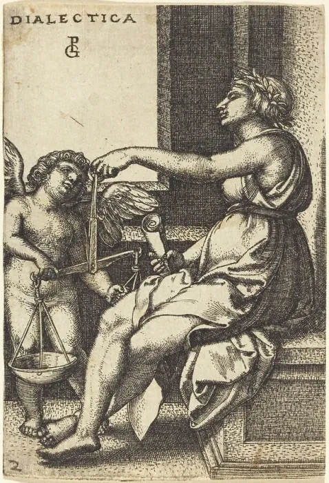 Framed Print : Dialectic. Creator: Georg Pencz