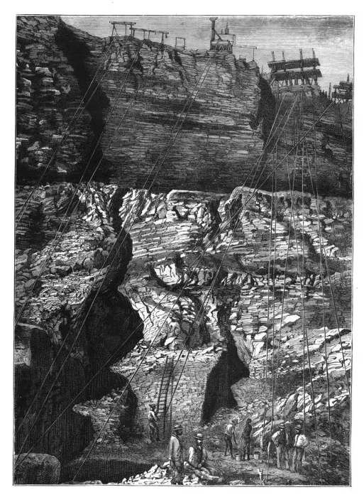 Framed Print : A diamond mine at Kimberley, Griqualand West, (Northern Cape, South Africa), c1890 Framed Print : A diamond mine at Kimberley, Griqualand West, (Northern Cape, South Africa), c1890