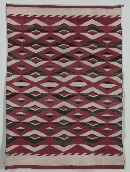 Framed Print : Diamond Network Style Rug, c. 1890-1900. Creator: Unknown Framed Print : Diamond Network Style Rug, c. 1890-1900. Creator: Unknown