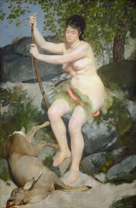 Framed Print : Diana, 1867. Creator: Pierre-Auguste Renoir Framed Print : Diana, 1867. Creator: Pierre-Auguste Renoir