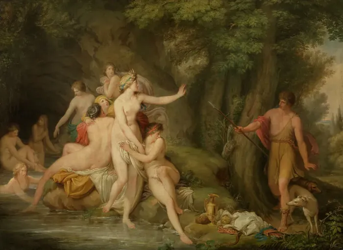 Framed Print : Diana and Actaeon, late 18th-early 19th century. Creator: Andries Lens Framed Print : Diana and Actaeon, late 18th-early 19th century. Creator: Andries Lens