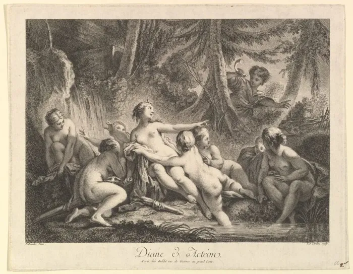 Framed Print : Diana and Acteon. Creator: Pierre Francois Tardieu Framed Print : Diana and Acteon. Creator: Pierre Francois Tardieu