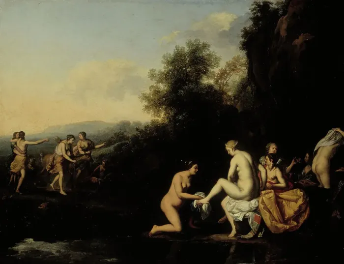 Framed Print : Diana with bathing nymphs, 1630-1684. Creator: Daniel Vertangen Framed Print : Diana with bathing nymphs, 1630-1684. Creator: Daniel Vertangen