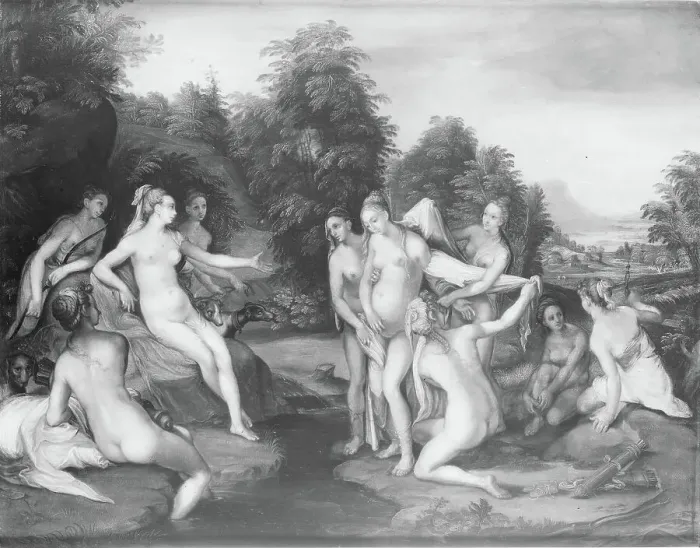 Framed Print : Diana and Callisto, 1579-1625. Creator: Johannes Rottenhammer the elder Framed Print : Diana and Callisto, 1579-1625. Creator: Johannes Rottenhammer the elder