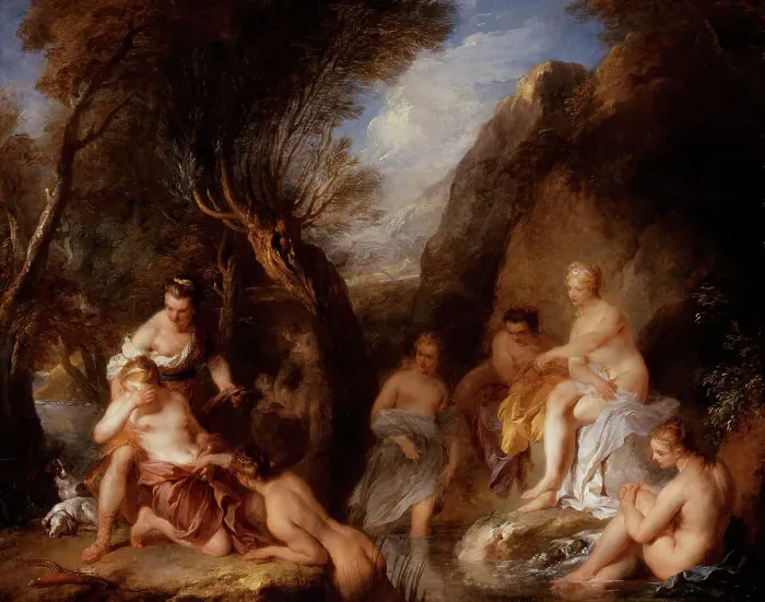 Framed Print : Diana and Callisto, 1723. Creator: Francois Lemoyne Framed Print : Diana and Callisto, 1723. Creator: Francois Lemoyne