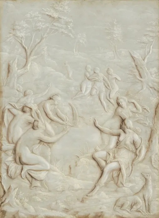Framed Print : Diana and Callisto, 1763. Creator: Jakob Kellner Framed Print : Diana and Callisto, 1763. Creator: Jakob Kellner