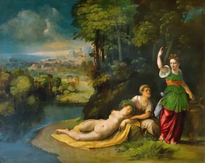 Framed Print : Diana and Callisto, ca 1528 Framed Print : Diana and Callisto, ca 1528