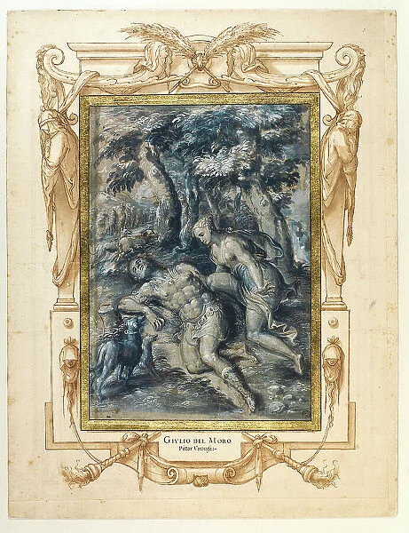 Diana and Endymion, 16th century. Creator: Marco del Moro (c. 1536-1586)