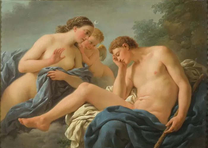 Framed Print : Diana and Endymion, 1768. Creator: Louis Jean Francois Lagrenee Framed Print : Diana and Endymion, 1768. Creator: Louis Jean Francois Lagrenee