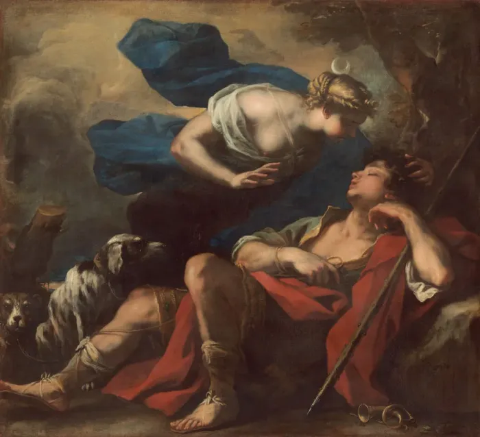 Framed Print : Diana and Endymion, c. 1675 / 1680. Creator: Luca Giordano Framed Print : Diana and Endymion, c. 1675 / 1680. Creator: Luca Giordano