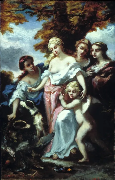 Framed Print : Diana After the Hunt, c1848. Creator: Narcisse Virgile Diaz de la Pena Framed Print : Diana After the Hunt, c1848. Creator: Narcisse Virgile Diaz de la Pena