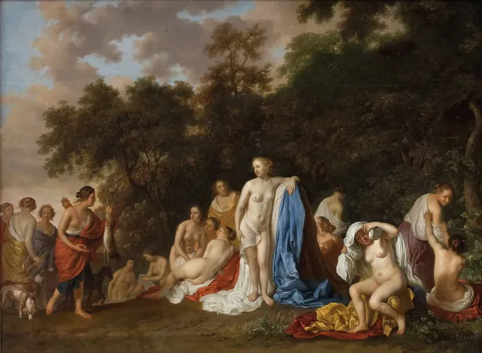 Framed Print : Diana and her Nymphs, 1654. Creator: Jacob van Loo Framed Print : Diana and her Nymphs, 1654. Creator: Jacob van Loo