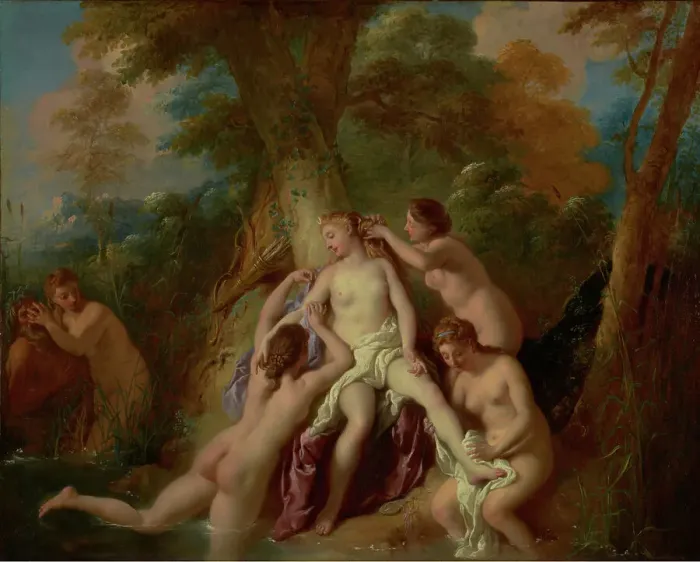 Framed Print : Diana and Her Nymphs Bathing, 1722-1724. Creator: Jean Francois de Troy Framed Print : Diana and Her Nymphs Bathing, 1722-1724. Creator: Jean Francois de Troy